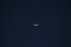 Young crescent moon in Mazatlan