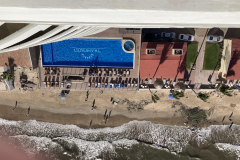 View of the beach from our room